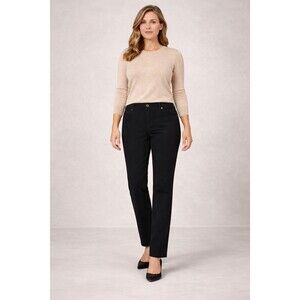 LAUREN RALPH LAUREN New Scotland 900 Black Pants 14W Stretch‎ Straight Leg 81675